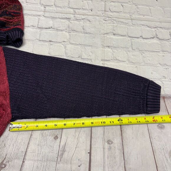 Coogi Australia Women Cardigan Sweater Cable 3D Knit Size Medium Artsy D011 -11 - Picture 5 of 16